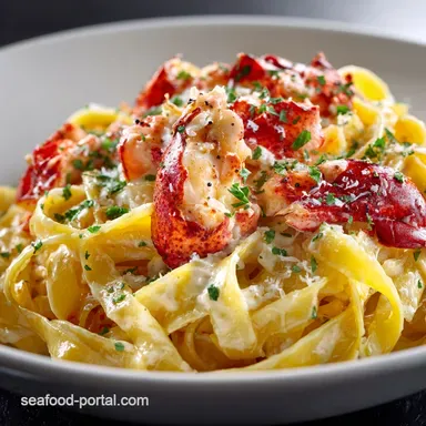 Lobster Pasta with Cream Sauce RestaurantQuality Tagliatelle Recipe Card