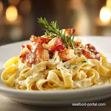 Lobster Pasta with Cream Sauce RestaurantQuality Tagliatelle