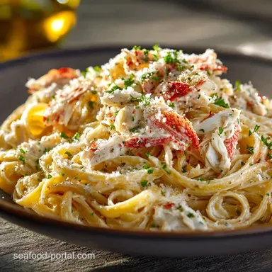 Creamy Crab Pasta: Quick, Elegant Seafood Dinner Recipe Card
