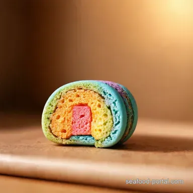 Rainbow Macaron onigiri Adorable Easy Bake Off Treat Recipe Card