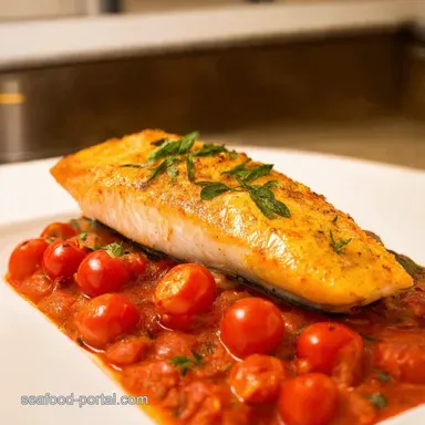 Easy Baked Fish with Cherry Tomatoes Mediterranean Delight Recipe Card