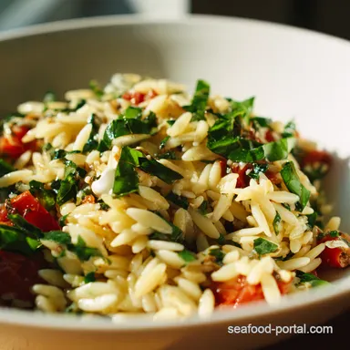 Mediterranean Sunshine Orzo Salad A Taste of Summer Recipe Card
