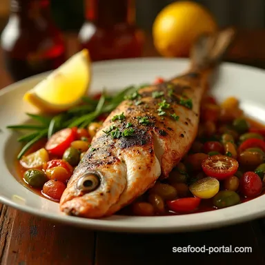 Mediterranean Roasted Fish Perfectly Flavorful Easy Recipe Card