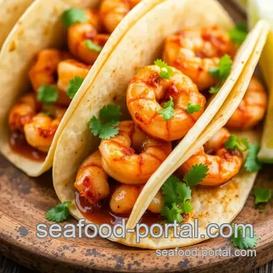 Mexican seafood dishes: 5 Amazing Shrimp Tacos with Chipotle Sauce Recipe Card