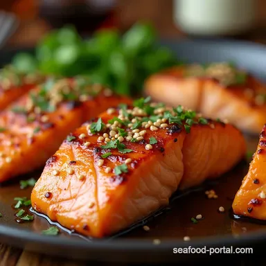 Sticky Miso Honey Salmon Quick 30Minute One Pan Dinner Recipe Card