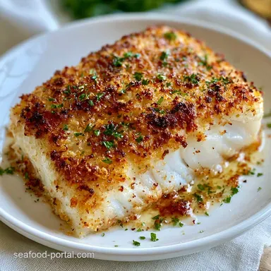 New England Baked Haddock or Cod: Panko Recipe Card
