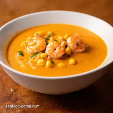 New Orleans Shrimp and Corn Bisque Bayou Comfort Recipe Card