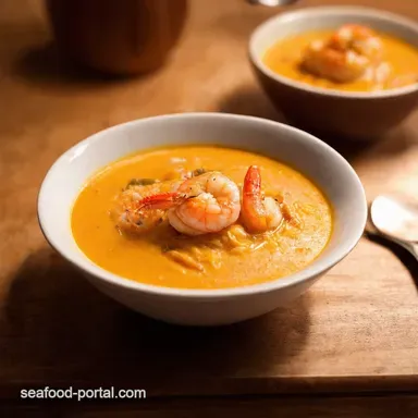 Oceans Embrace Creamy Crab and Shrimp Seafood Bisque Recipe Card