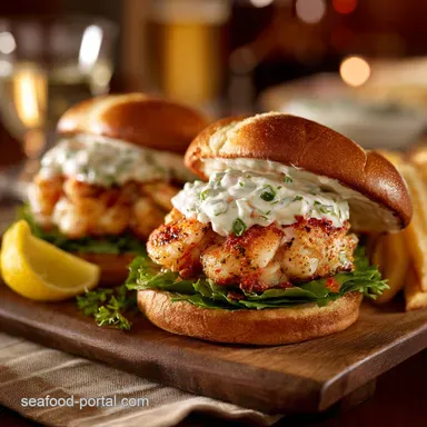 Shrimp Burgers with Old Bay Mayo The Crispiest Coastal Dinner Recipe Card