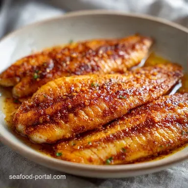 Olive Oil Baked Tilapia for 6 Servings Recipe Card