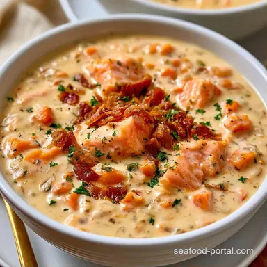 Creamy Salmon Chowder in 35 Minutes Recipe Card