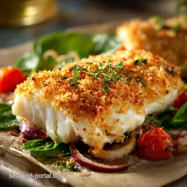 Oven Fried Cod: Proper Crispy Oven-Baked Fish Fillets Recipe Card