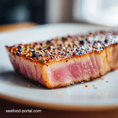 Ahi Tuna Steak Recipe: Master the 2 Minute Pan-Seared Method Recipe Card