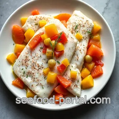 Delicious Flounder vs Halibut: Pan-Seared Fish with Citrus Relish Recipe Card