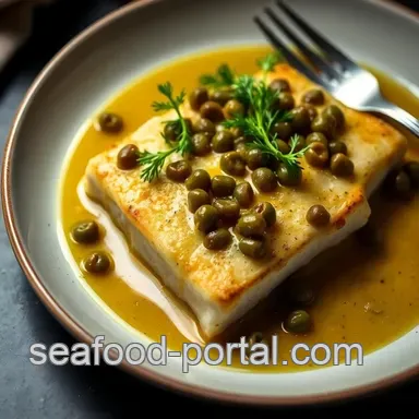 Delicious Pan-Seared Halibut Cheeks with Lemon-Caper Sauce Recipe Recipe Card
