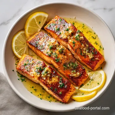 Pan Seared Salmon Recipe with Lemon for 4