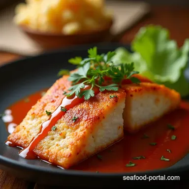 Pan Fried Basa with Fiery Sauce Quick Med Twist Recipe Card