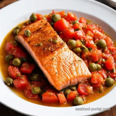 Easy Pan Seared Salmon Recipe Crispy Skin Tomato Caper Salsa Recipe Card