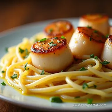 Sea Scallops with Angel Hair My Lemon Garlic Dream Recipe Card