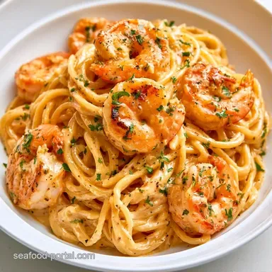 Creamy Parmesan Shrimp Spaghetti Recipe Card