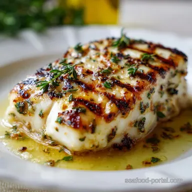 Grilled Halibut: Flaky Perfection with Lemon-Thyme Butter Recipe Card