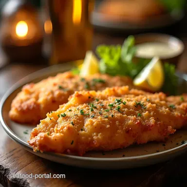 Golden Crunch The Perfect PubStyle Crispy Fried Flounder Recipe Card