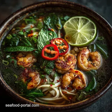 Quick Shrimp Pho TurboCharged Aromatic Broth Phở Tôm in 1 Hour Recipe Card