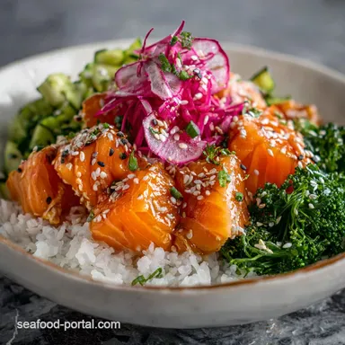 Poke Bowl Recipe with Salmon in 15 Minutes Recipe Card