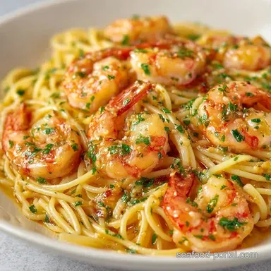 Shrimp Scampi in 15 Minutes Recipe Card
