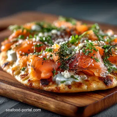 30Minute Smoked Salmon Breakfast Flatbread Quick Yoghurt Dough Recipe Recipe Card