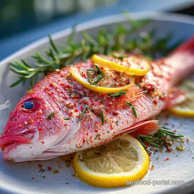 Red Snapper Fillet Recipe with Lemon in 20 Min Recipe Card