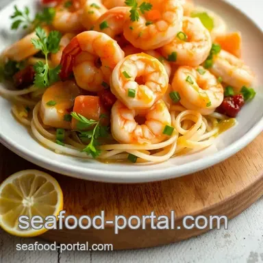 Sautéed Shrimp Salad with Zesty Dressing presentation