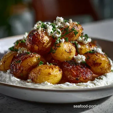 Roasted Baby Dutch Yellow Potatoes with Garlic & Whipped Feta Recipe Card