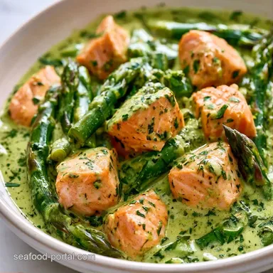 Salmon and Spring Vegetable Curry for 4 Recipe Card