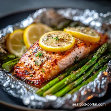 Baked Salmon Asparagus Foil Packs Recipe | 25 Min