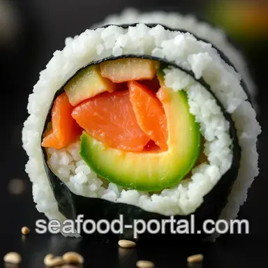 Easy Salmon Avocado Sushi Roll: A Flavorful Homemade Delight Recipe Card
