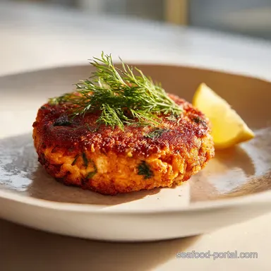 Salmon Patty with Lemon and Dill for 8 Servings Recipe Card