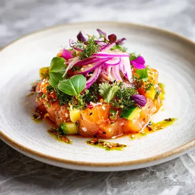 Salmon Poke Recipe: Hawaiian Style in 20 Minutes Recipe Card