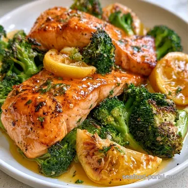 Salmon Steak with Broccoli in 30 Minutes Recipe Card