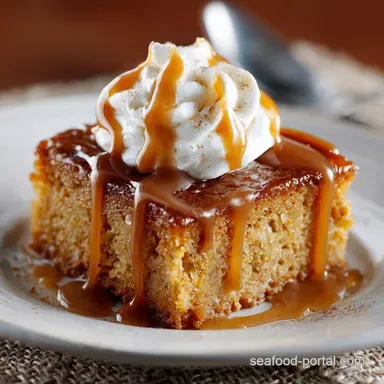 Pumpkin Poke Cake: Easy Salted Caramel Fall Dessert Recipe Recipe Card