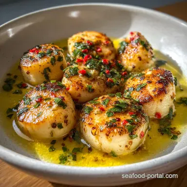 Saucy Sauted Scallops in Garlic Butter Ready in 15 Minutes Recipe Card