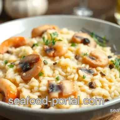 Savoring Creamy Seafood Mushroom Risotto