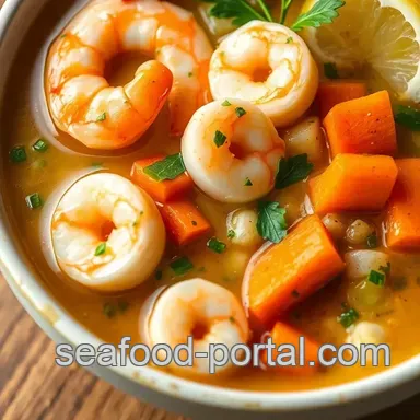 Savoring Light Seafood Soup in 35 Minutes Recipe Card