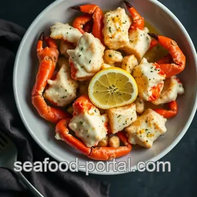 Indulge in Savory Crab Clusters with Garlic Butter & Lemon Zest Recipe Card