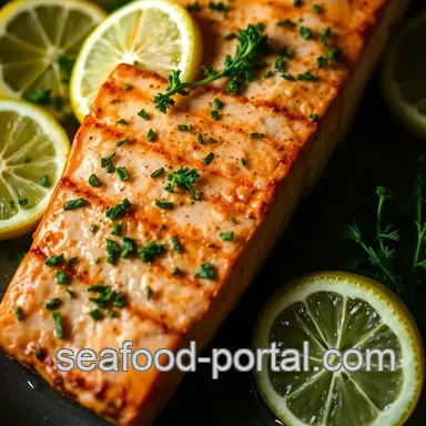 My Easy Fish and Recipe: Zesty Lemon Herb Grilled Salmon Recipe Card