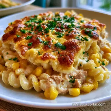 Scratch Made Tuna Pasta Bake for 4 Recipe Card