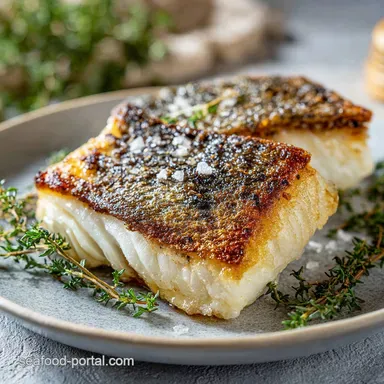 Sea Bass Sous Vide for 4 Servings Recipe Card