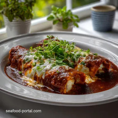 Seafood Enchiladas with Creamy Sauce in 45 Minutes