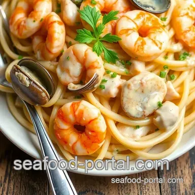 Seafood Fettuccine: A Taste of the Coast presentation
