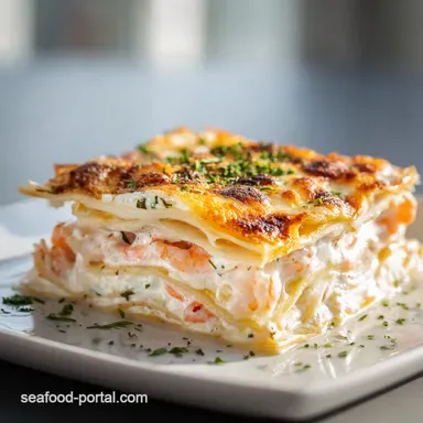 Italian Inspired Seafood Lasagna Recipe with Shrimp